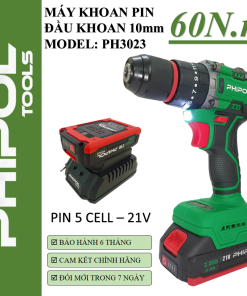 Máy khoan dùng pin 21V đầu 10mm PHIPOL - PH3023