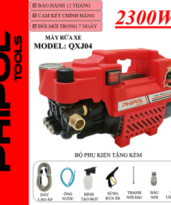 Máy rửa xe mini PHIPOL - QXJ04 màu đỏ
