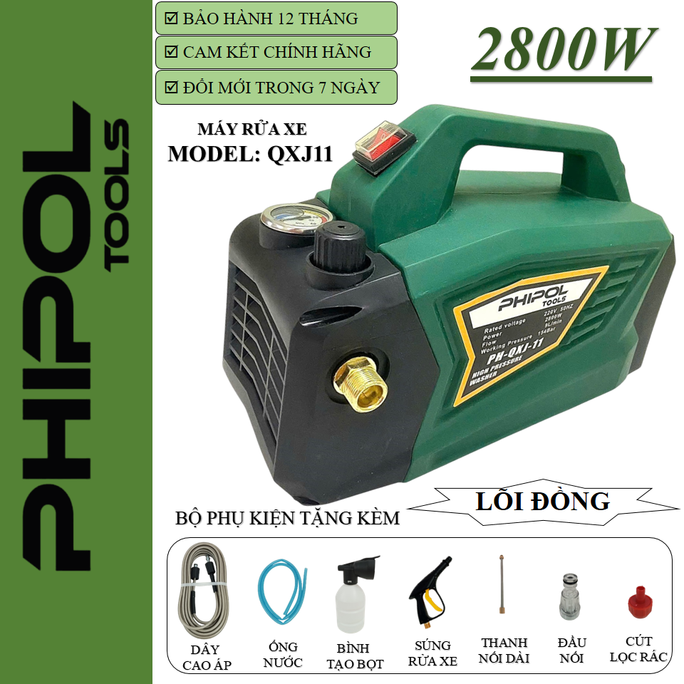 Máy rửa xe mini lõi đồng PHIPOL - QXJ11